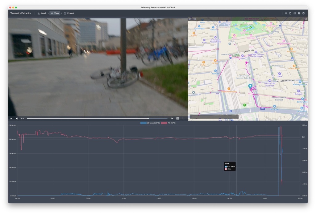 Telemetry Extractor: export data from your action camera and create maps, charts and more