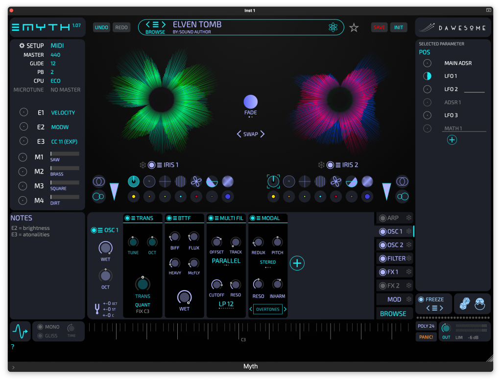 MYTH, the new Dawesome synthesiser, takes dynamic sound to the next level